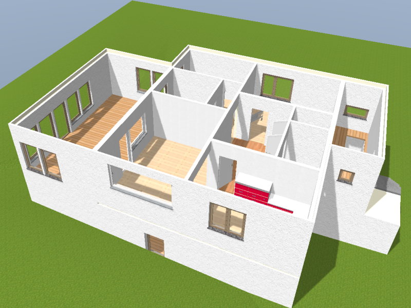 Dresden, 3D Gebäude Simulation und 3DExposé Grundriss